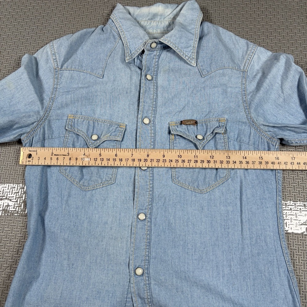 KAPITAL Kountry Embroidered Denim Western Shirt Indigo Womens Shirt Made Japan - Picture 8 of 9